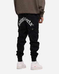 Saint Morta Gothic Cargo Joggers Black Shadow