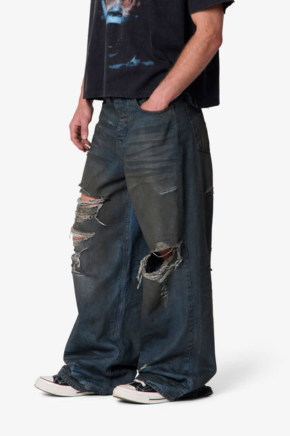 MNML Oil Stain Rave Denim Blue
