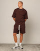 Carré Blanc Classic Sweat Shorts Brown