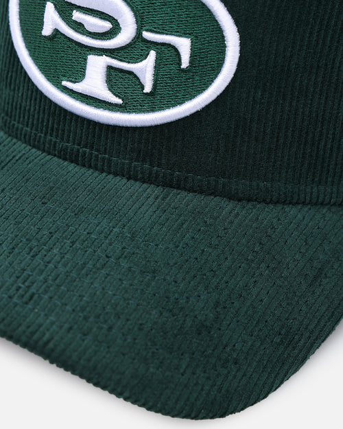 New Era San Francisco 49ers 'Dark Green Cord' 9FORTY A-Frame Corduroy Snapback Dark Green