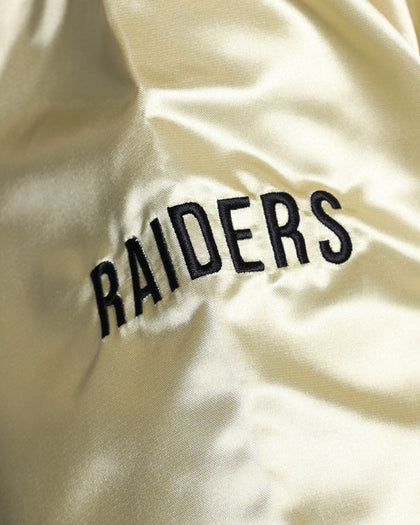 Mitchell & Ness Las Vegas Raiders Fashion Lightweight Satin Jacket Light Gold