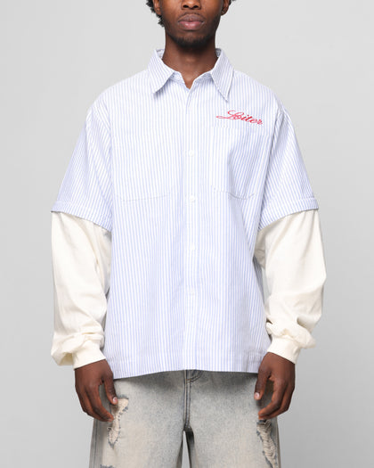Loiter Art Studio Work Shirt Blue Stripe
