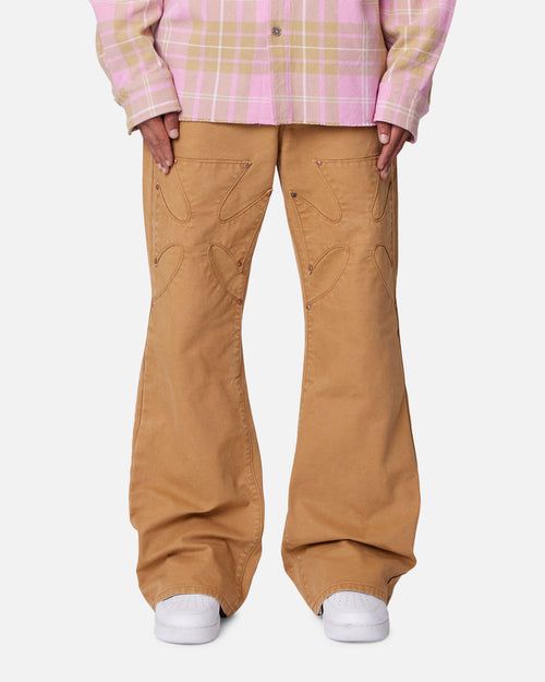 MNML Bootcut Iron Cross Jeans Tan