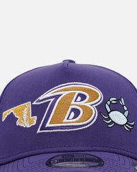 New Era Baltimore Ravens 'City Icons' 9FORTY A-Frame Snapback Purple