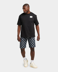 XXIII Checker Board Denim Shorts Blue