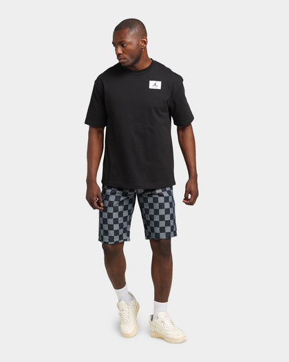 XXIII Checker Board Denim Shorts Blue
