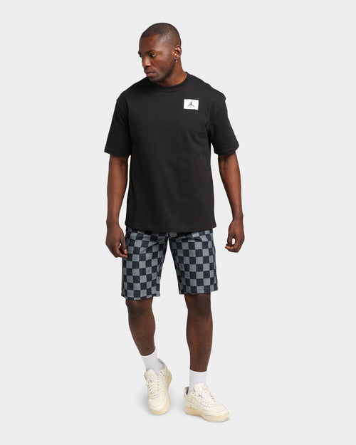 XXIII Checker Board Denim Shorts Blue