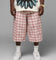 Loiter Utility Cargo Shorts Pink Check