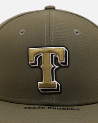 New Era Texas Rangers 'Armed Forces Day' 59FIFTY Fitted Olive