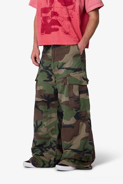 MNML Military Rave Cargo Pants Camo