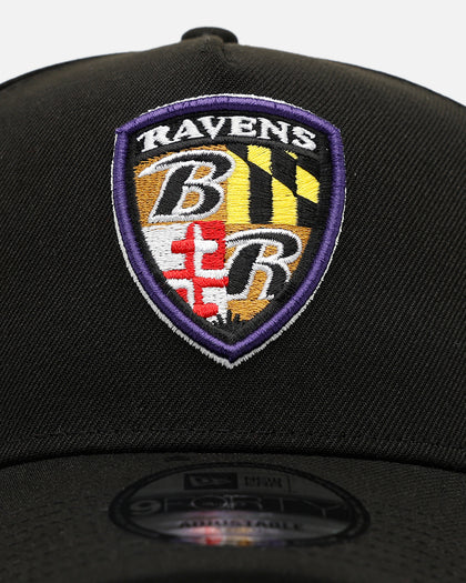 New Era Baltimore Ravens 'Black And Team Color' 9FORTY A-Frame Snapback Black/Official Team Color