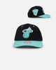 Mitchell & Ness Miami Heat "Ice Blue" Script Origin Snapback Black/Ice Blue