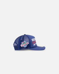 New Era Los Angeles Dodgers 'Puff Print' Pre-Curved Golfer Trucker Snapback Dark Royal