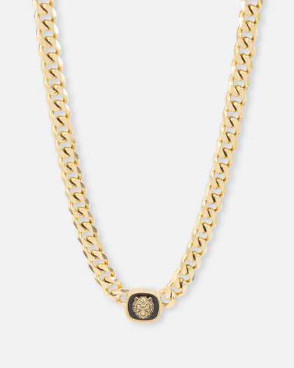 Guess Mainline Lion King Necklace 21" Gold