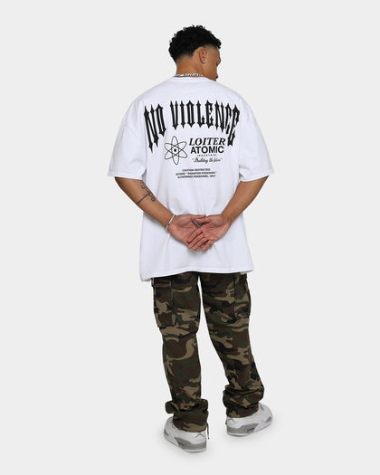 Loiter No Violence Vintage T-Shirt White
