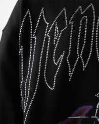 Rats Get Fat Vengeance Rhinestone Hoodie Black