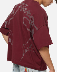 Ed Hardy Cyber Rhinestone T-Shirt Plum