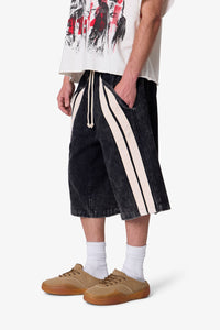 MNML Ultra Baddy Stripe Twill Short Washed Black