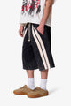 MNML Ultra Baddy Stripe Twill Short Washed Black