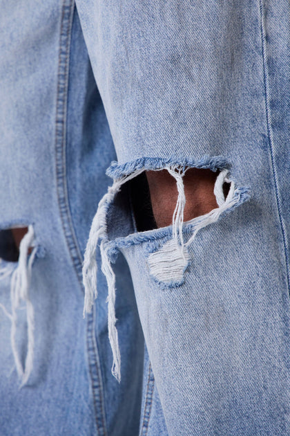 MNML Painter Kick Flare Denim Blue