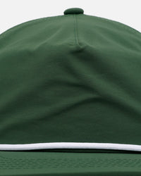 Malbon Nylon Structured Rope Snapback Evergreen/White