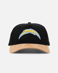 New Era Los Angeles Chargers 'Corduroy Suede' Pre-Curved Golfer Snapback Washed Black