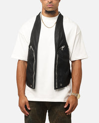 MNML Leather Holster Vest Black