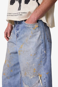 MNML Paint Printed Raven Denim Blue