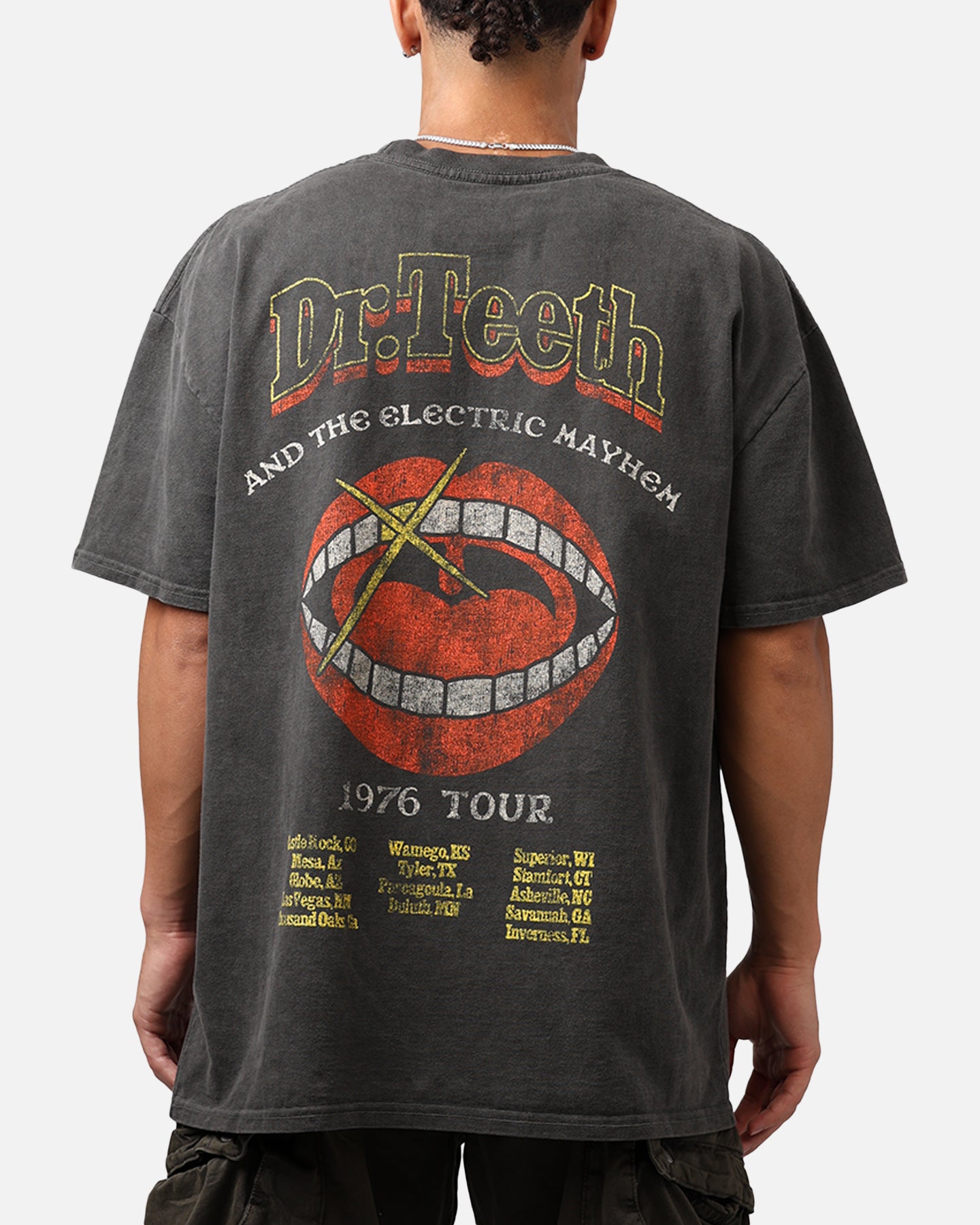 73Studio Disney The Muppets Animal Heavyweight T-Shirt Black Wash