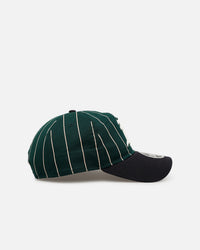 New Era Oakland Athletics 'Pinstripe' 9FORTY A-Frame Snapback Dark Green