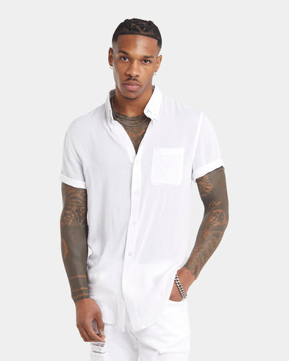 XXIII Dubrovnik Short Sleeve Button Up Shirt White