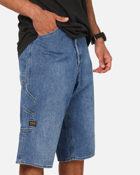 G-Star Bam Logger Denim Shorts Faded Blue