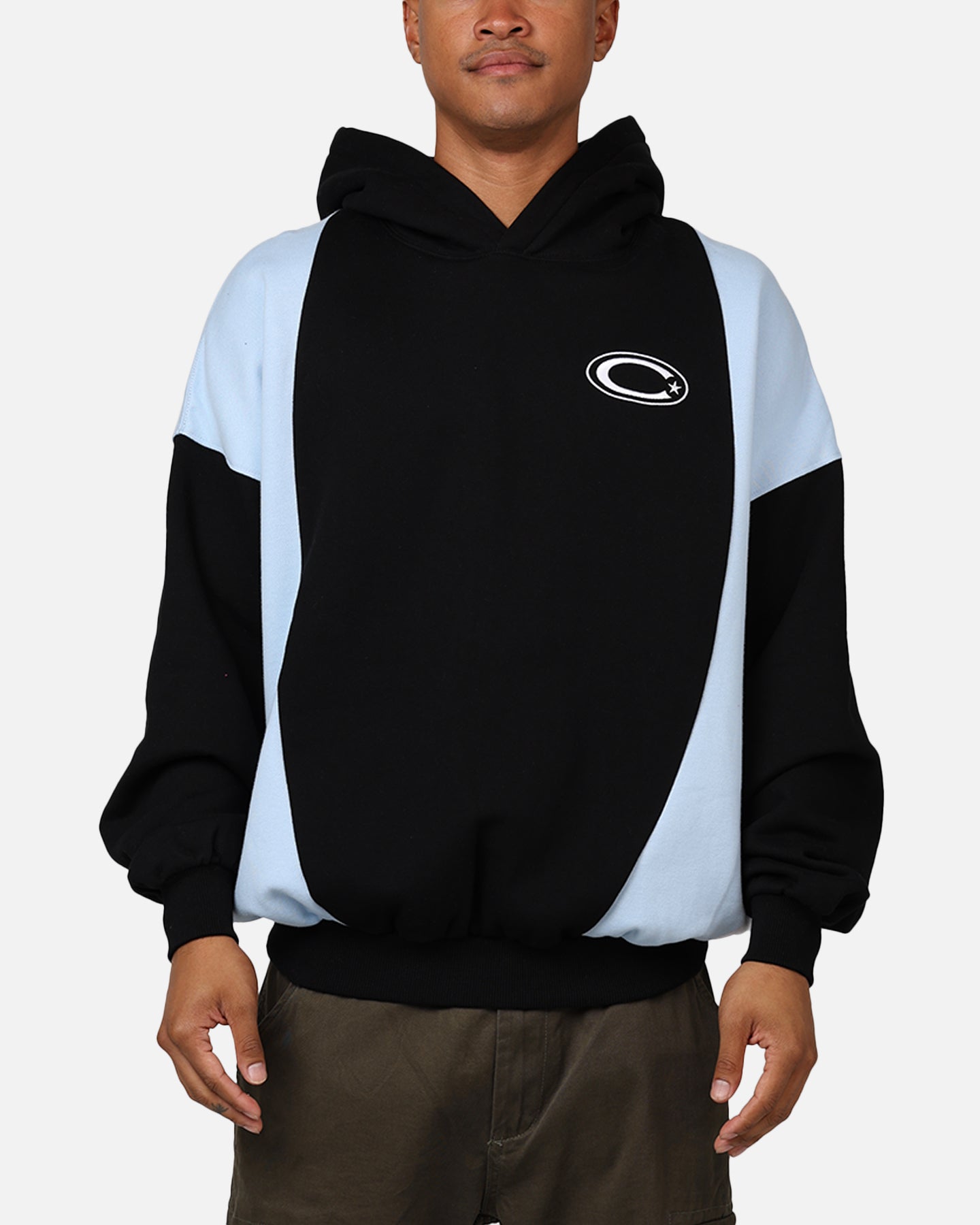 Carre C-Star Panel Oversized Hoodie Black/Blue/White | Culture