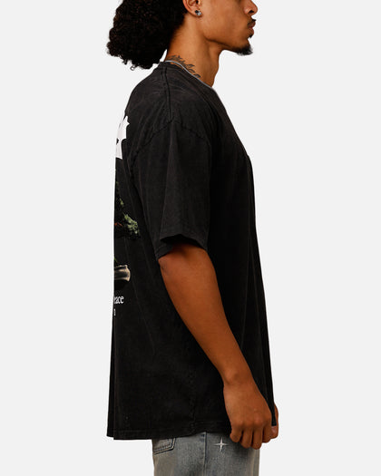 Loiter Bonsai T-Shirt Black Acidwash
