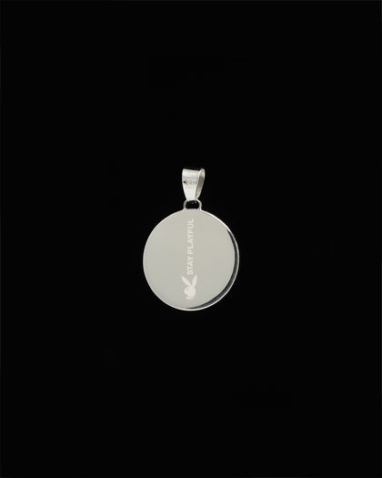 Playboy By House Of Auric Playboy Chip Pendant Sterling Silver
