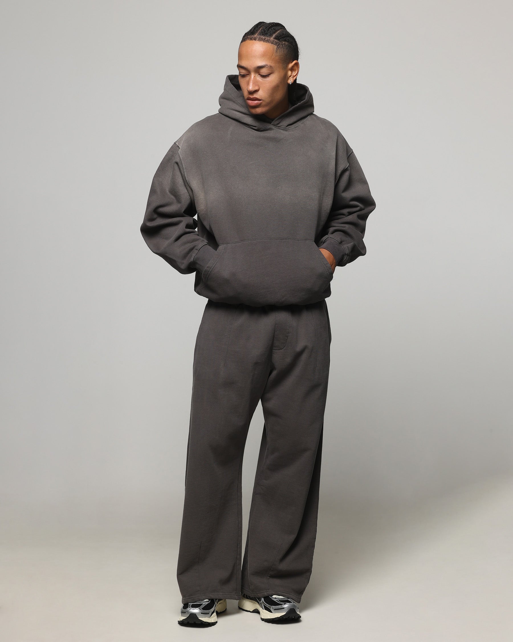 パーカー SAMPLES  PULLOVER HOODIE CHARCOAL American Thrift Pullover Hoodie Washed Charcoal | Culture Kings US