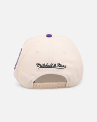 Mitchell & Ness Los Angeles Lakers 'Chainstitch Wordmark' Pro Pinch Snapback Purple