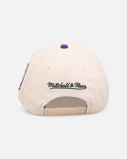 Mitchell & Ness Los Angeles Lakers 'Chainstitch Wordmark' Pro Pinch Snapback Purple