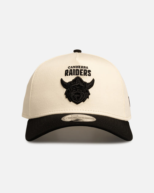 New Era Canberra Raiders 'Chrome Black' 9FORTY A-Frame Snapback White/Black