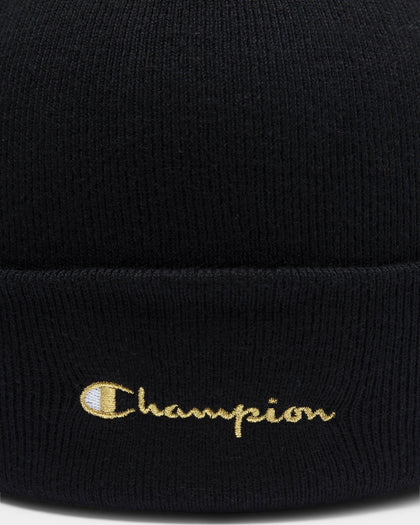 Men's Champion Script Beanie Black/Gold