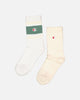 Champion Lifestyle Mixed Crewcut Socks 2 Pack White/Vert Jade