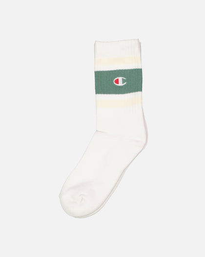 Champion Lifestyle Mixed Crewcut Socks 2 Pack White/Vert Jade