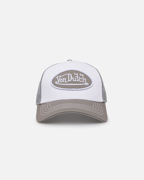 Von Dutch Grey & White Trucker Snapback Grey/White