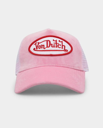 Von Dutch Pink Crush Velvet Trucker Pink Velvet