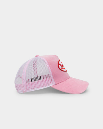 Von Dutch Pink Crush Velvet Trucker Pink Velvet