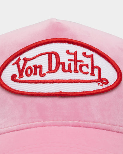 Von Dutch Pink Crush Velvet Trucker Pink Velvet