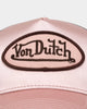 Von Dutch Pink Satin Trucker Pink Satin