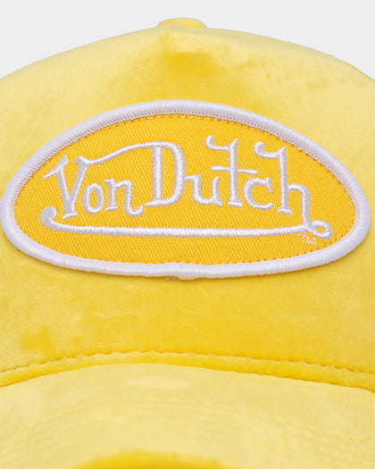 Von Dutch Lemon Velvet Trucker Snapback Lemon