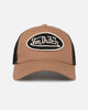 Von Dutch Taupe And Black Trucker Snapback Taupe/Black