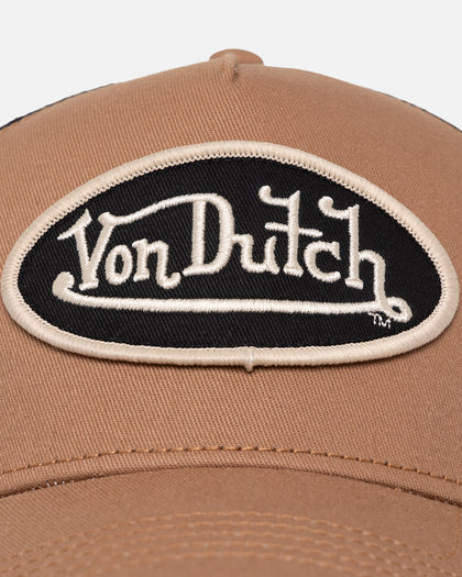 Von Dutch Taupe And Black Trucker Snapback Taupe/Black